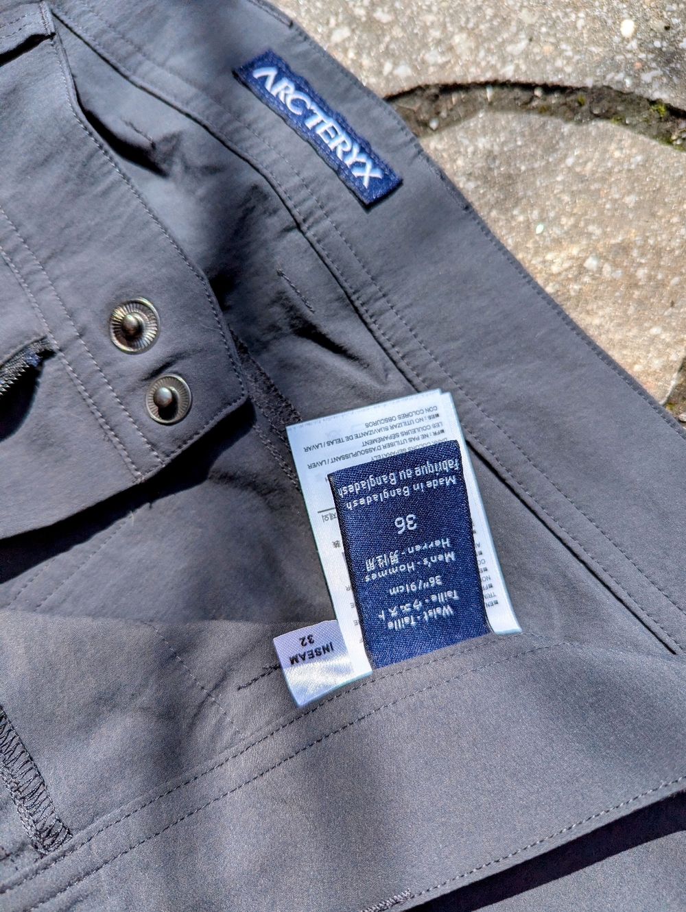 Arc’teryx Lightweight Hiking Pants Quick Dry Grey Size 36 / Pantalon Arc’teryx - Picture 2 of 8